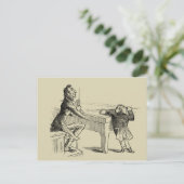 Schets van twee Mannen spellen Briefkaart (Staand voorkant)