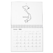 schets van Vietnam Kalender (Jan 2026)