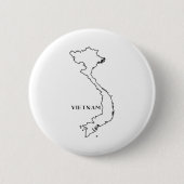 schets van Vietnam Ronde Button 5,7 Cm (Voorkant)