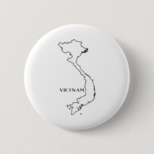 schets van Vietnam Ronde Button 5,7 Cm (Voorkant)
