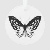Schets van vlinder, zwart-wit ornament (achterkant)