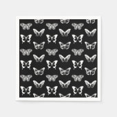 Schets van vlinder, zwart-wit servet (Voorkant)