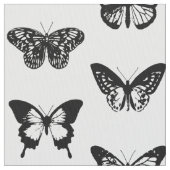 Schets van vlinder, zwart-wit stof (Close Up)