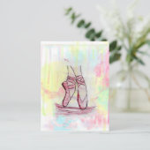 Schets van Waterverf met hand getrokken schoeisel Briefkaart (Staand voorkant)