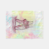 Schets van Waterverf met hand getrokken schoeisel  Fleece Deken (Voorkant (Horizontaal))