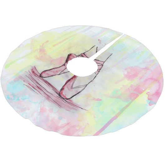 Schets van Waterverf met hand getrokken schoeisel Kerstboom Rok (Gekanteld)