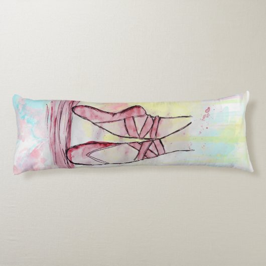 Schets van Waterverf met hand getrokken schoeisel Lichaamskussen (Achterkant)