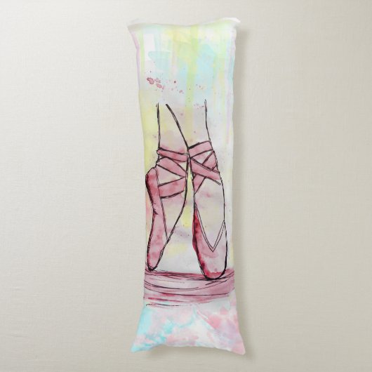 Schets van Waterverf met hand getrokken schoeisel Lichaamskussen (Voorkant Verticaal)