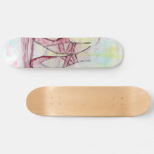 Schets van Waterverf met hand getrokken schoeisel Skateboard (Horizontaal)