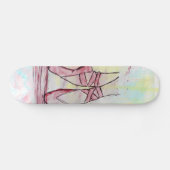 Schets van Waterverf met hand getrokken schoeisel Skateboard (Horizontaal)