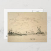 Schets van windmolens briefkaarten (Voorkant / Achterkant)
