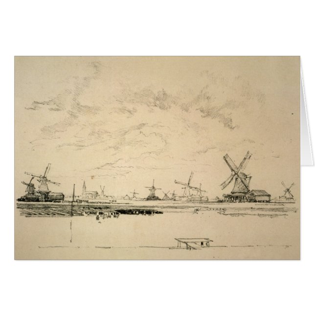 Schets van Windmolens kaarten (Voorkant Horizontaal)