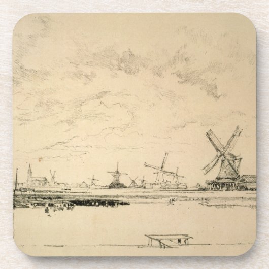Schets van Windmolens Onderzetter (Voorkant)