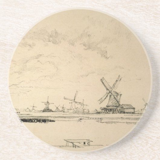 Schets van Windmolens onderzetter (Voorkant)