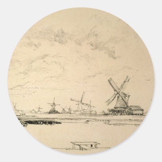 Schets van windmolens stickers (Voorkant)