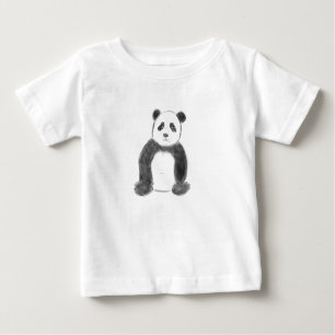 Schets van zwarte en witte panda