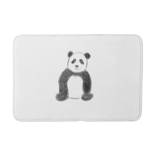 Schets van zwarte en witte panda badmat