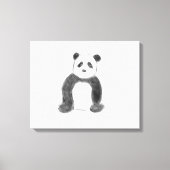 Schets van zwarte en witte panda canvas afdruk (Voorkant)