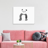 Schets van zwarte en witte panda canvas afdruk (Insitu (Woonkamer))