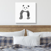 Schets van zwarte en witte panda canvas afdruk (Insitu (Slaapkamer))
