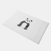 Schets van zwarte en witte panda deurmat (Schuin)