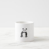 Schets van zwarte en witte panda espresso kop (Voorkant)