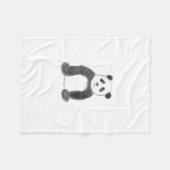 Schets van zwarte en witte panda fleece deken (Voorkant (Horizontaal))