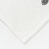 Schets van zwarte en witte panda fleece deken (Hoek)