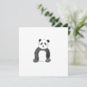 Schets van zwarte en witte panda kaart (Staand voorkant)