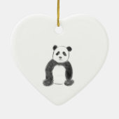 Schets van zwarte en witte panda keramisch ornament (Achterkant)