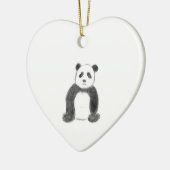 Schets van zwarte en witte panda keramisch ornament (Links)