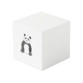 Schets van zwarte en witte panda kubus (Voorkant hoekig)