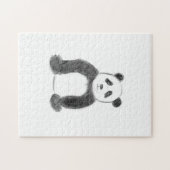 Schets van zwarte en witte panda legpuzzel (Horizontaal)
