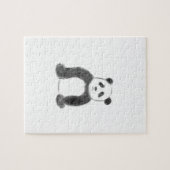 Schets van zwarte en witte panda legpuzzel (Horizontaal)