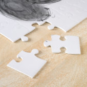 Schets van zwarte en witte panda legpuzzel (Zijkant)