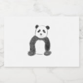 Schets van zwarte en witte panda likeurfles etiket (Enkel label)
