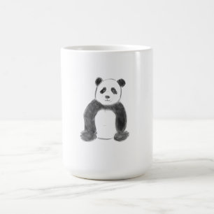 Schets van zwarte en witte panda magische mok
