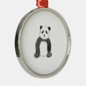 Schets van zwarte en witte panda metalen ornament (Rechts)