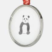Schets van zwarte en witte panda metalen ornament (Links)