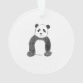 Schets van zwarte en witte panda ornament (achterkant)