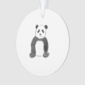 Schets van zwarte en witte panda ornament (voorkant)