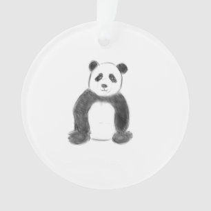 Schets van zwarte en witte panda ornament