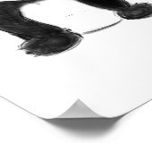 Schets van zwarte en witte panda poster (Hoek)