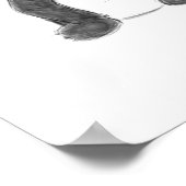 Schets van zwarte en witte panda poster (Hoek)