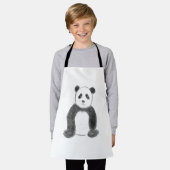 Schets van zwarte en witte panda schort (Gedragen)