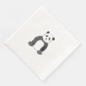 Schets van zwarte en witte panda servet (Hoek)