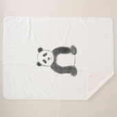 Schets van zwarte en witte panda sherpa deken (Voorkant (horizontaal))