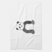 Schets van zwarte en witte panda theedoek (Verticaal)