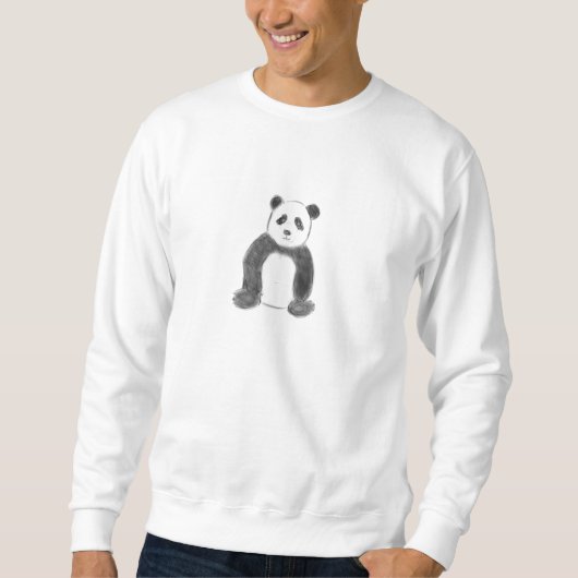 Schets van zwarte en witte panda trui (Voorkant)