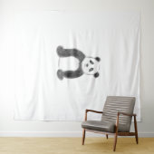 Schets van zwarte en witte panda wandkleed (In Situ (horizontaal))
